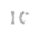 Baguette Diamond Hoops