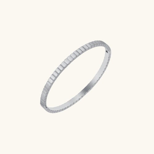 Ridged Bangle Silver