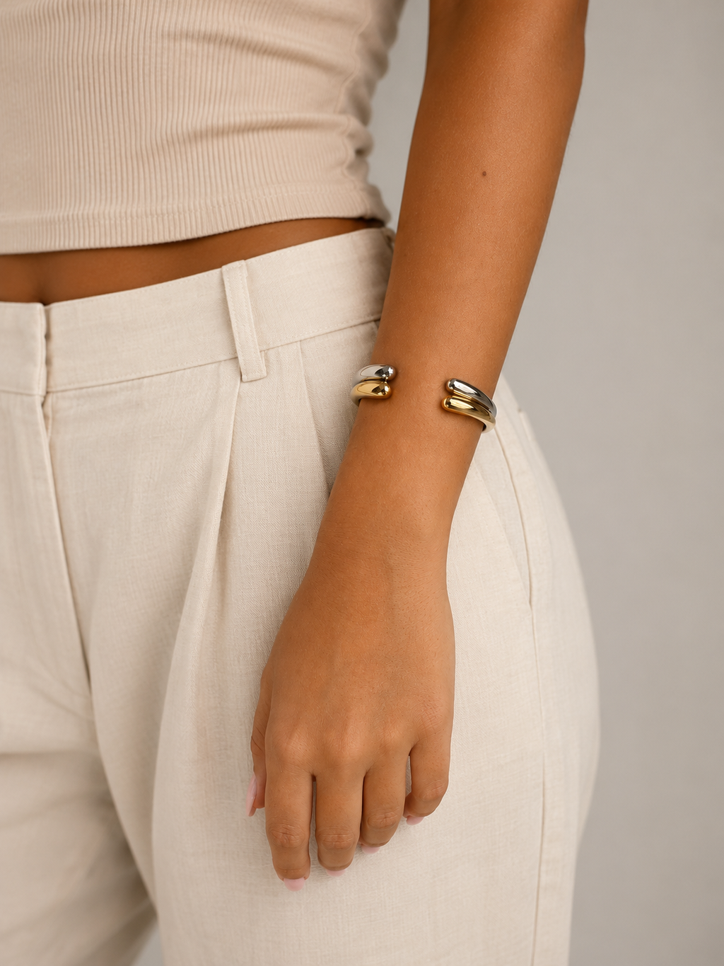 Open Cuff Bangle Gold