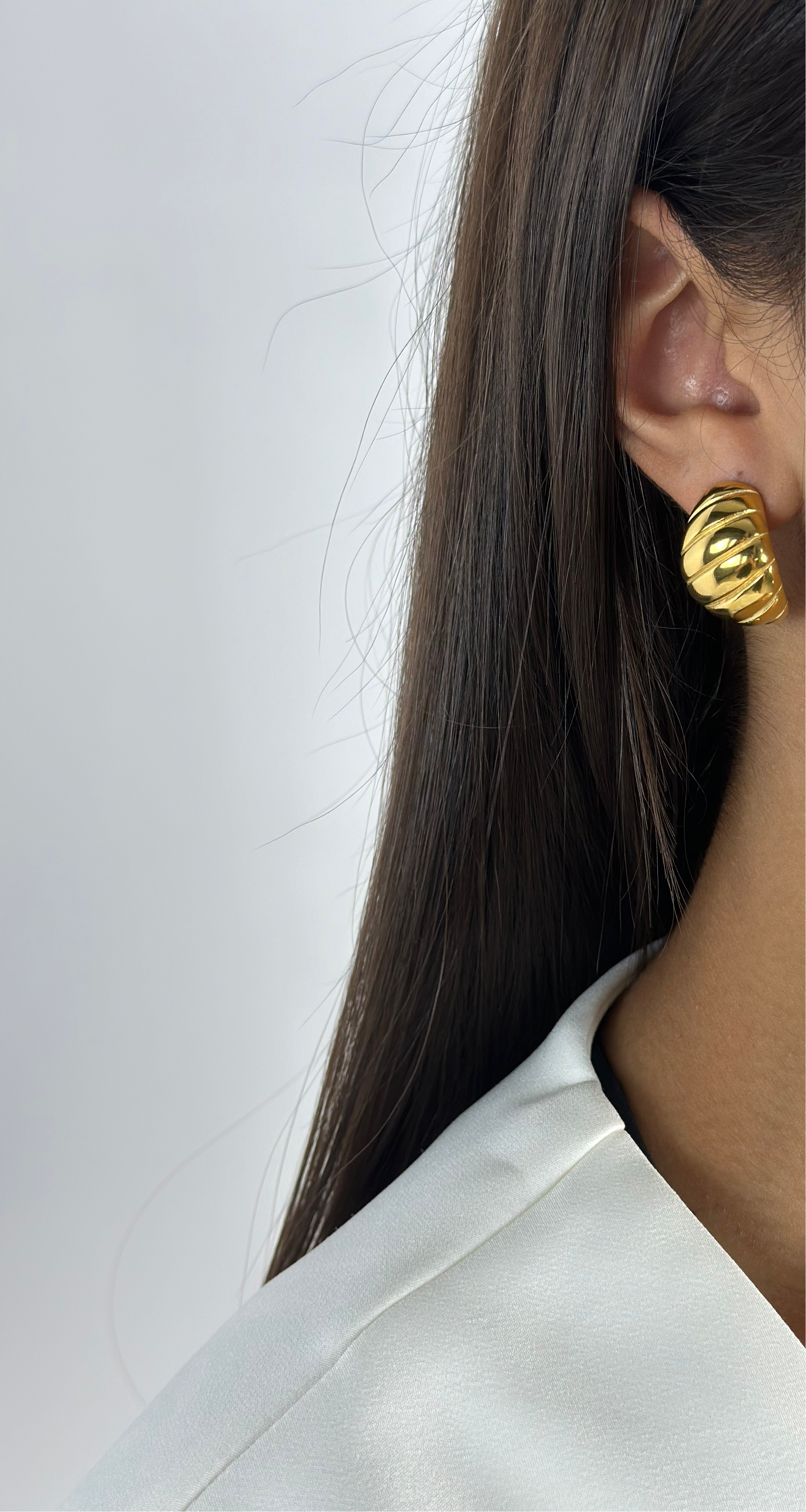 Golden Wave Hoops