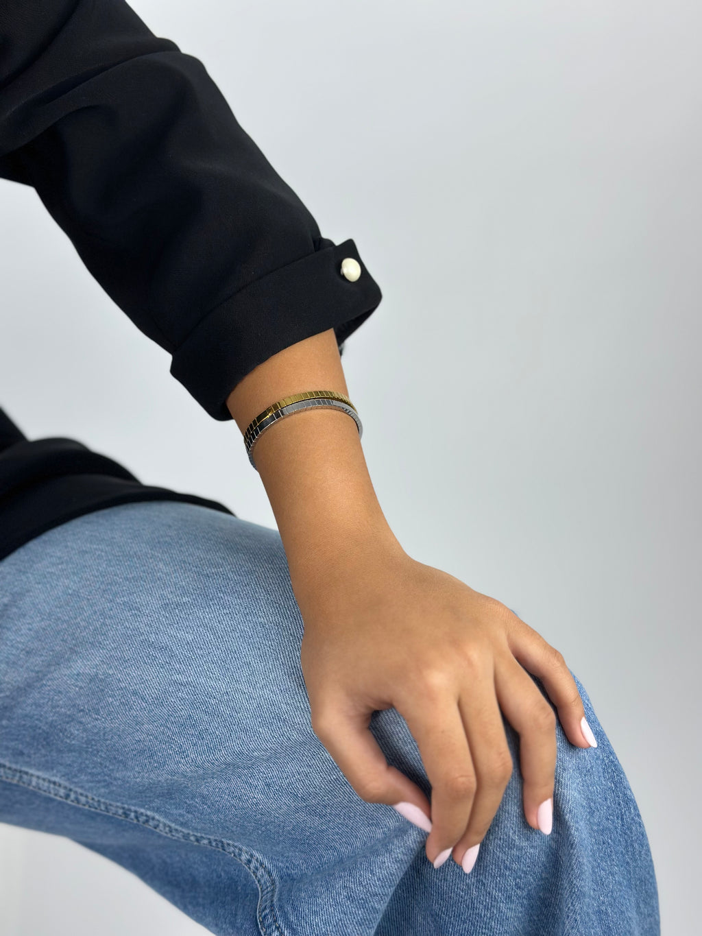 Ridged Bangle Gold
