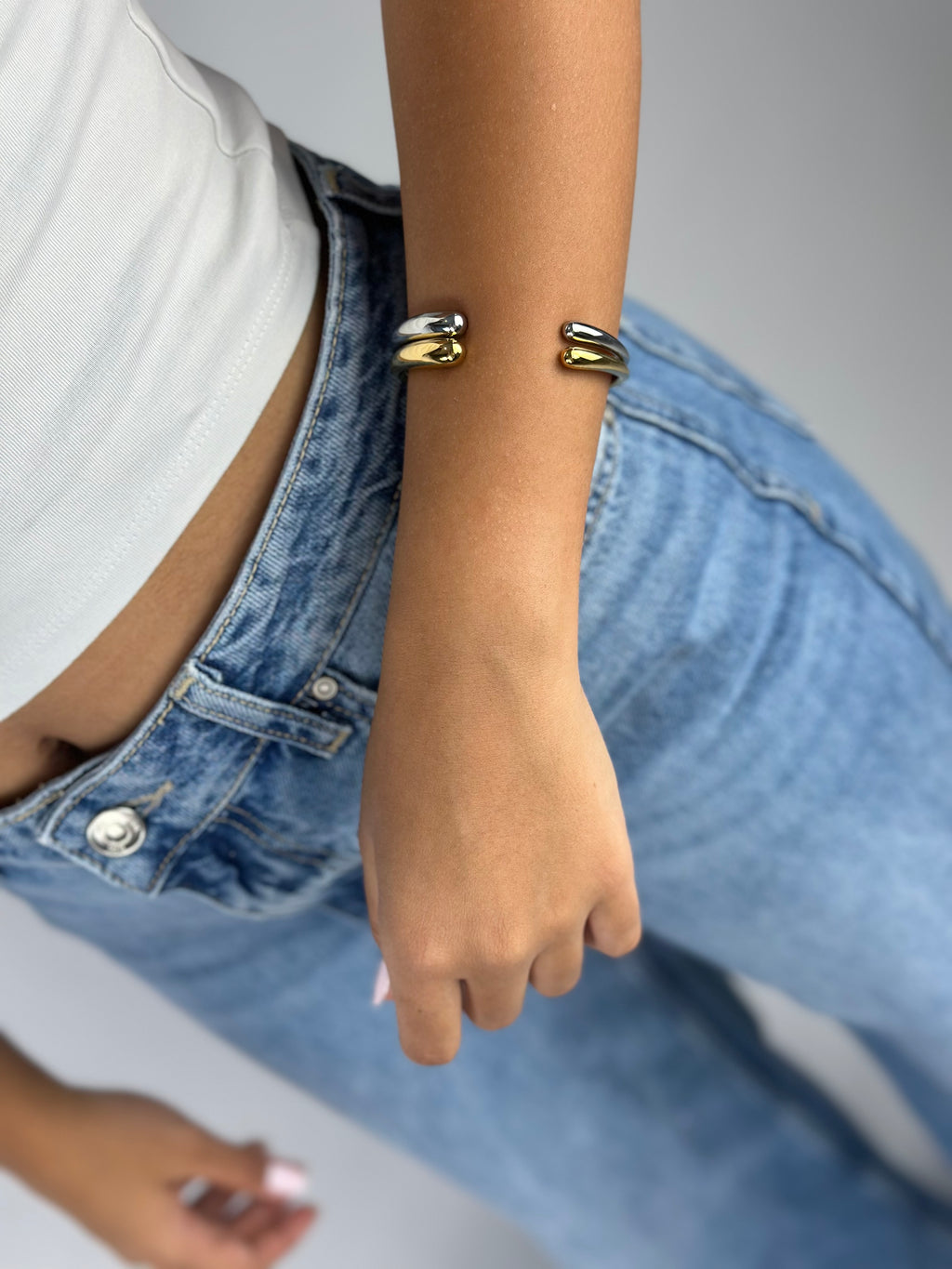 Open Cuff Bangle Silver