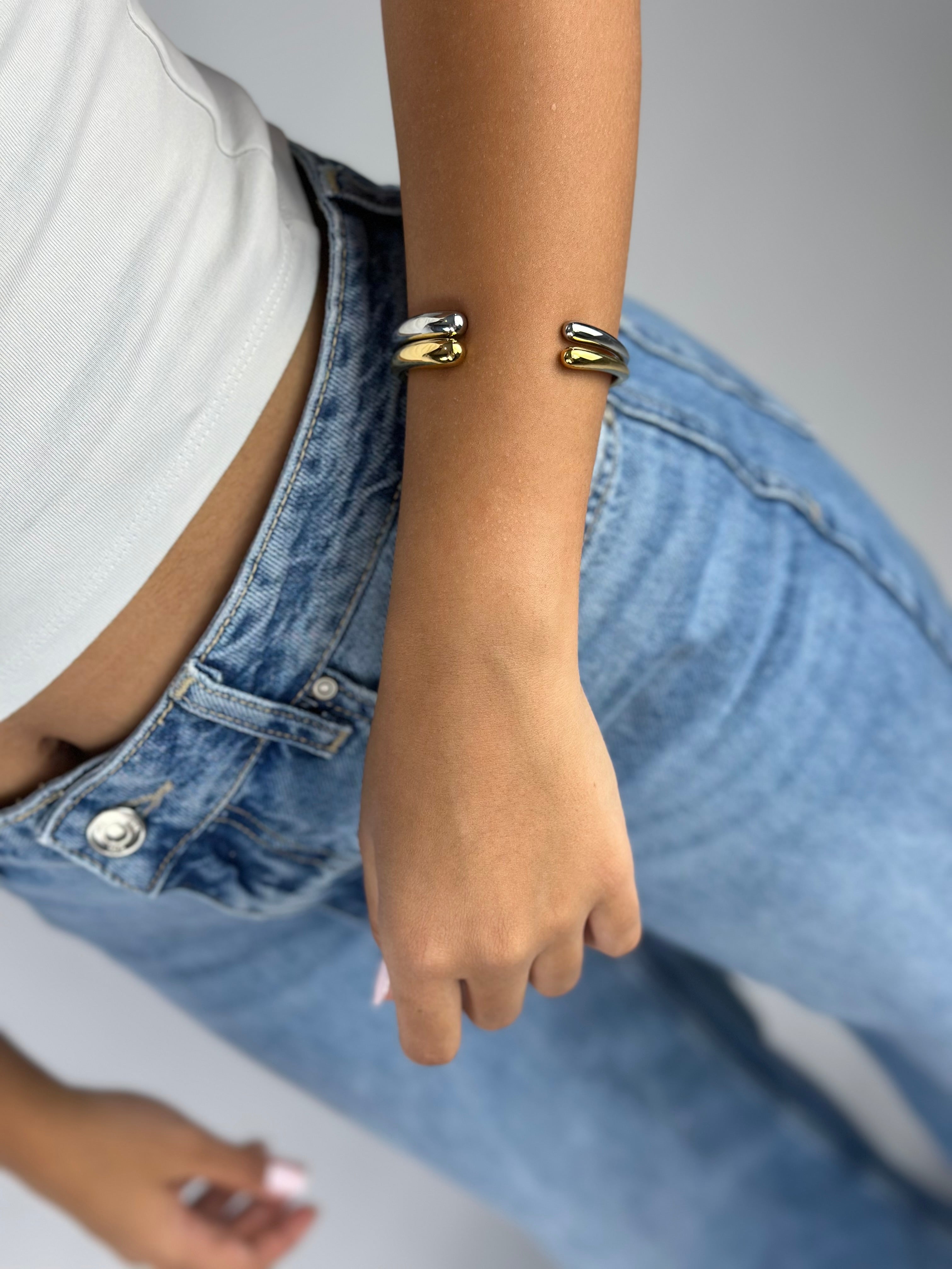 Open Cuff Bangle Silver