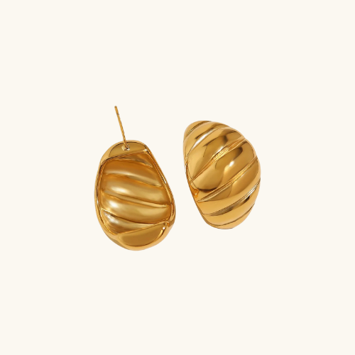Golden Wave Hoops