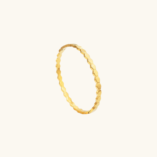 Hexagon Bangle Gold