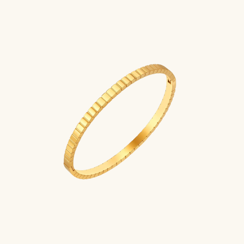 Ridged Bangle Gold