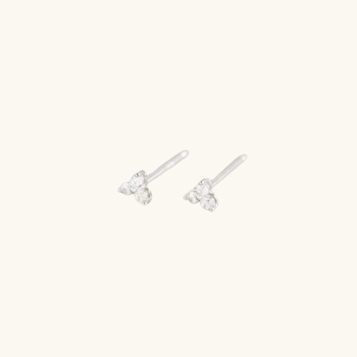 Diamond Trio Stud Earrings