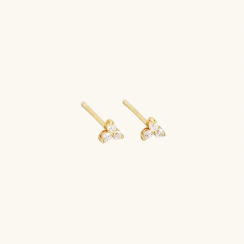 Diamond Trio Stud Earrings